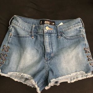 Hollister high waisted denim shorts